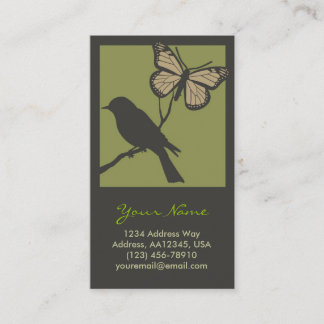Visita Tarjeta del perfil de la mariposa del pájaro