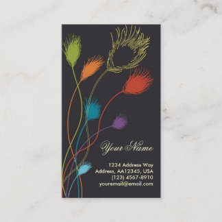 Visita Tarjeta del perfil de la pluma del color