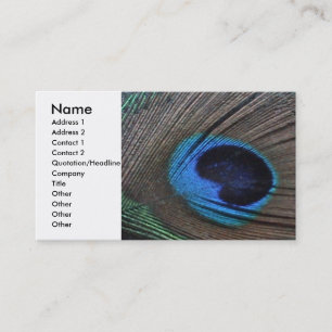 Visita Tarjeta del perfil de la pluma del pavo real