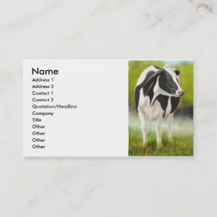 Visita Tarjeta del perfil de la vaca de Holstein