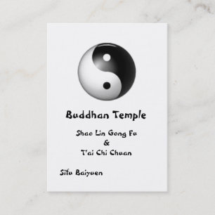 Visita Tarjeta del perfil de Yin y de Yang