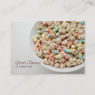 Visita tarjeta del perfil del cereal de la melcocha