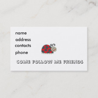 Visita tarjeta del perfil del insecto de los niños…