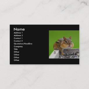Visita tarjeta del perfil o de visita, chipmunk