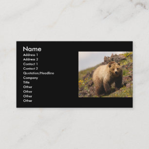 Visita tarjeta del perfil o de visita, oso grizzly