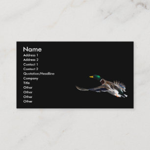 Visita tarjeta del perfil o de visita, pato