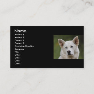 Visita tarjeta del perfil o de visita, perro