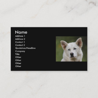Visita tarjeta del perfil o de visita, perro