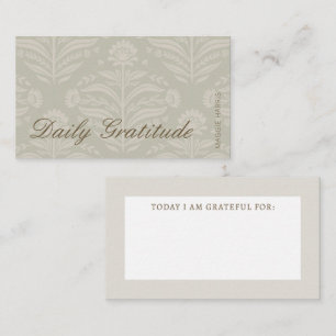 Visita Tarjeta diaria de gratitud con damasco floral atem