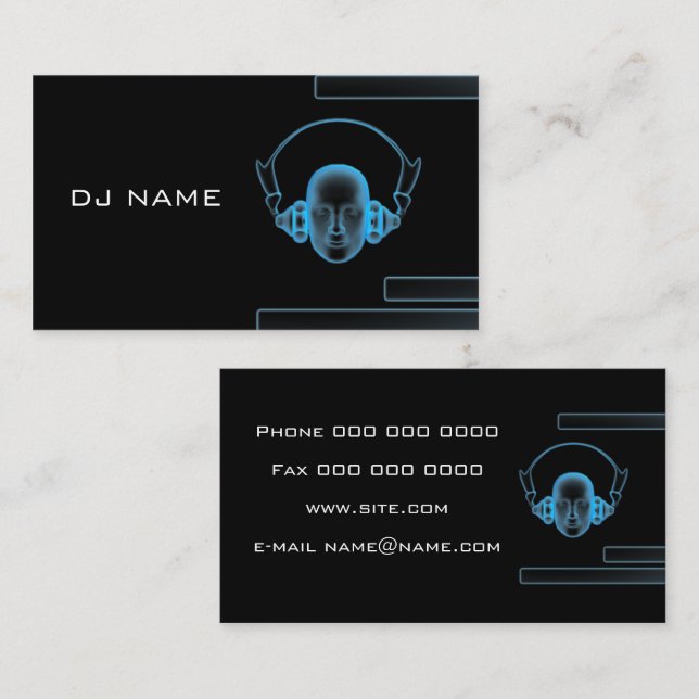 Visita tarjeta DJ de la industria musical (Anverso / Reverso)