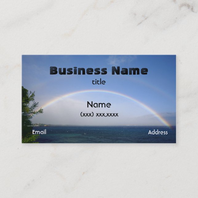 Visita Tarjeta doble del arco iris de Maui (Anverso)