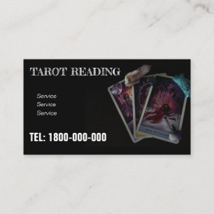 VISITA TARJETA EDITABLE DE LECTURA DE TAROTE