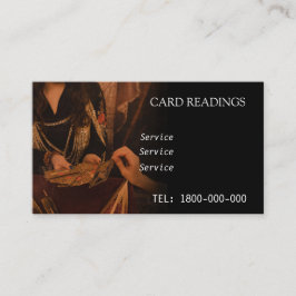 VISITA TARJETA EDITABLE DE LECTURA DE TAROTE