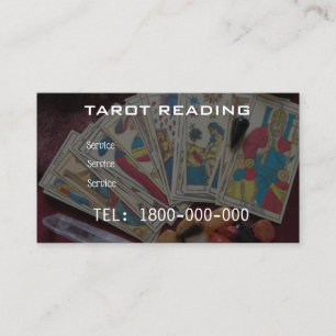 VISITA TARJETA EDITABLE DE LECTURA DE TAROTE