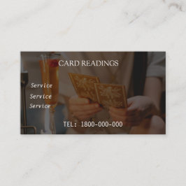 VISITA TARJETA EDITABLE DE LECTURA DE TAROTE