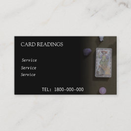 VISITA TARJETA EDITABLE DE LECTURA DE TAROTE