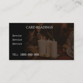 VISITA TARJETA EDITABLE DE LECTURA DE TAROTE