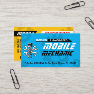 Visita Tarjeta Editable de Reparación de Autos de Mecánic