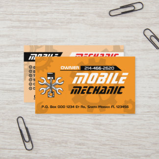 Visita Tarjeta Editable de Reparación de Autos por Mecáni