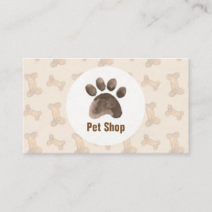 Visita Tarjeta elegante de la tienda del mascota de la