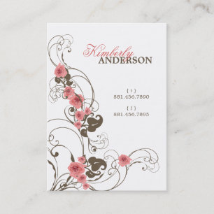 Visita Tarjeta elegante del perfil de Fleur de los rosas