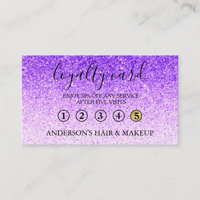 Visita Tarjeta elegante simple moderna de la lealtad de (Anverso)