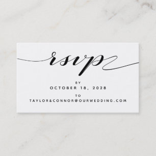 Visita Tarjeta en línea RSVP de caligrafía rusa
