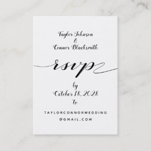 Visita Tarjeta en línea RSVP y Detalles de caligrafía rus
