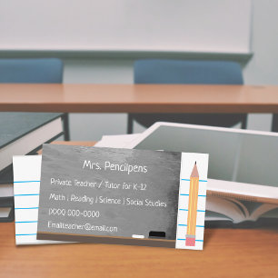 Visita Tarjeta flash de pizarra rusa del profesor persona