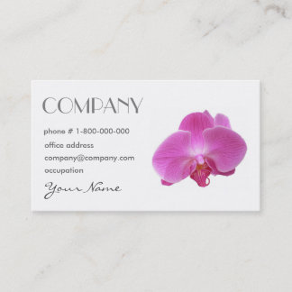 Visita Tarjeta floral del perfil de la orquídea rosada