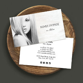 Visita Tarjeta fotográfica de Salón de Madera Blanca