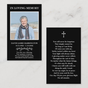 Visita Tarjeta Funeral de Foto Memorial Clásica