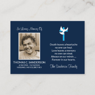 Visita Tarjeta funeraria de foto de la Cruz Azul Clásica