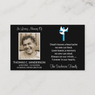 Visita Tarjeta funeraria de foto de la Cruz Azul Clásica