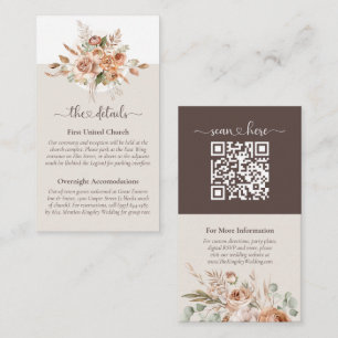 Visita Tarjeta Informativa de Detalles de Boda Floral en