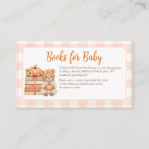 Tarjeta Insertable de Libros Pequeña Calabaza para