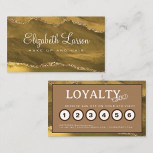 Visita Tarjeta Loyaly Purpurina de salón de belleza de ma