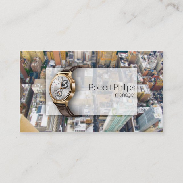 Visita Tarjeta lujosa de la oficina del reloj del (Anverso)