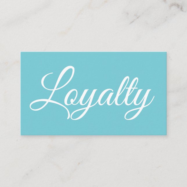 Visita Tarjeta moderna de la lealtad de la turquesa (Anverso)