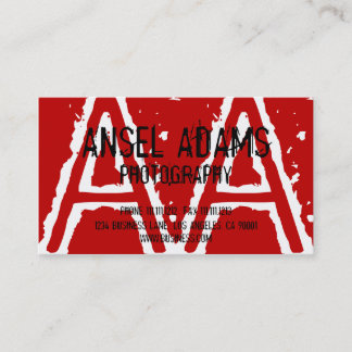 VISITA TARJETA MODERNA DE NEGOCIOS DE MONOGRAM RED
