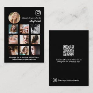 Visita Tarjeta moderna de redes sociales con código QR