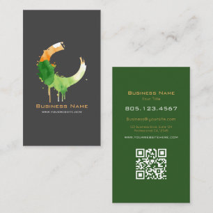 Visita Tarjeta moderna personalizada con remolino de pint