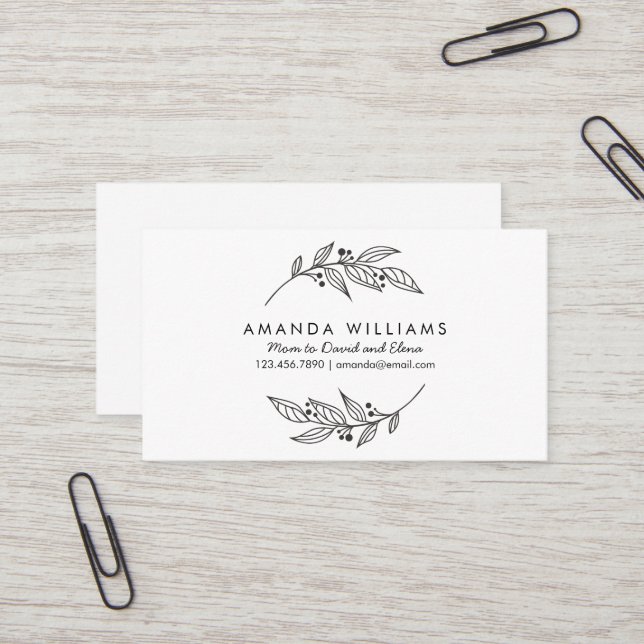 Visita Tarjeta momia simple minimalista / Tarjeta de llam (Anverso/Reverso In Situ)