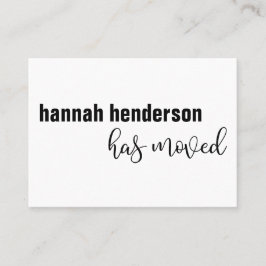 Visita Tarjeta móvil de una sola persona blanca y negra m