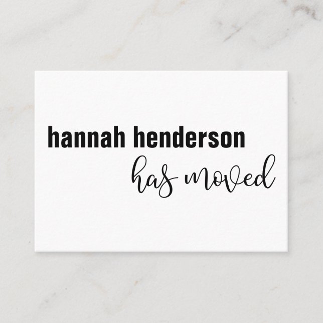 Visita Tarjeta móvil de una sola persona blanca y negra m (Anverso)