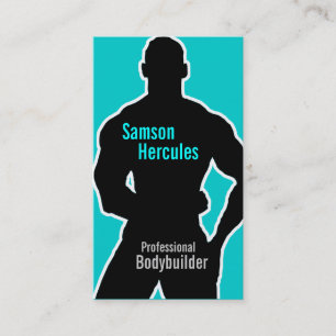 Visita Tarjeta negra y azul del favorable Bodybuilder de