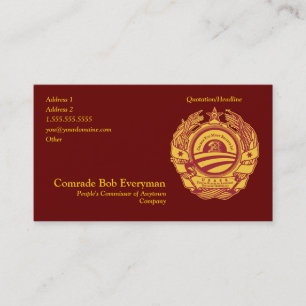 Visita Tarjeta oficial del Commissar de la pieza de