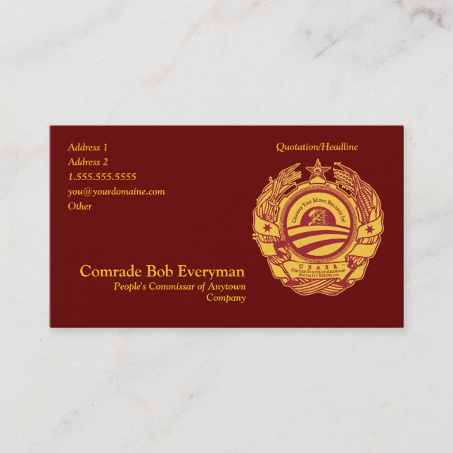 Visita Tarjeta oficial del Commissar de la pieza de (Anverso)