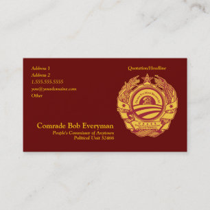 Visita Tarjeta oficial del Commissar de la pieza de