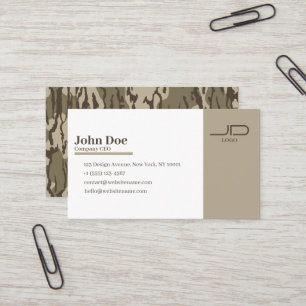 Visita Tarjeta personalizada con impresión de camuflaje B
